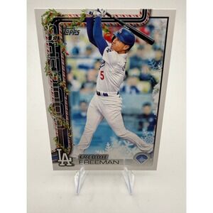 2025 Topps Holiday Freddie Freeman H12 Los Angeles Dodgers Baseball Card